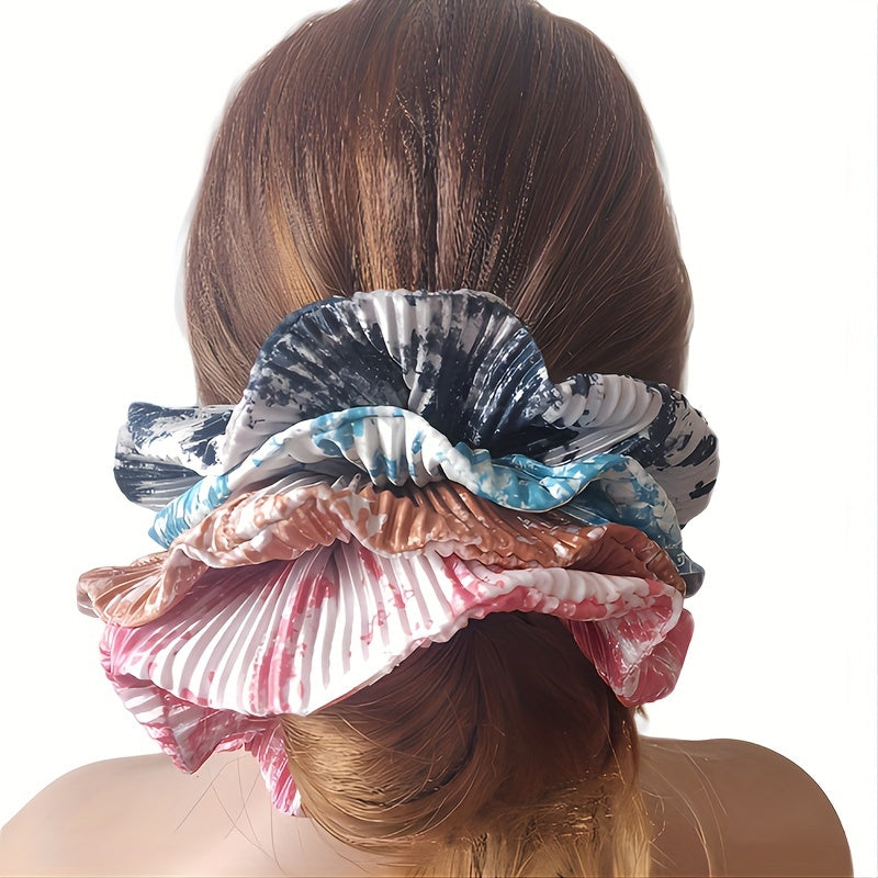 Large Tie Dye Scrunchies Hair Rope Ponytail Holder Accessories