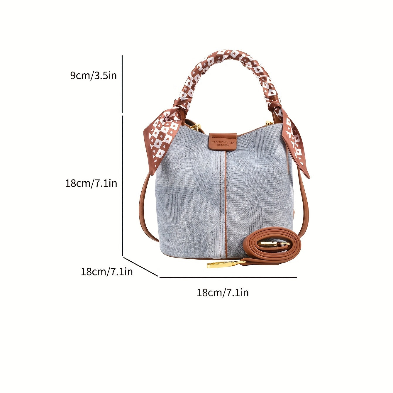 Vintage Mini Bucket Bag Crossbody Handbag Retro Shoulder Purse