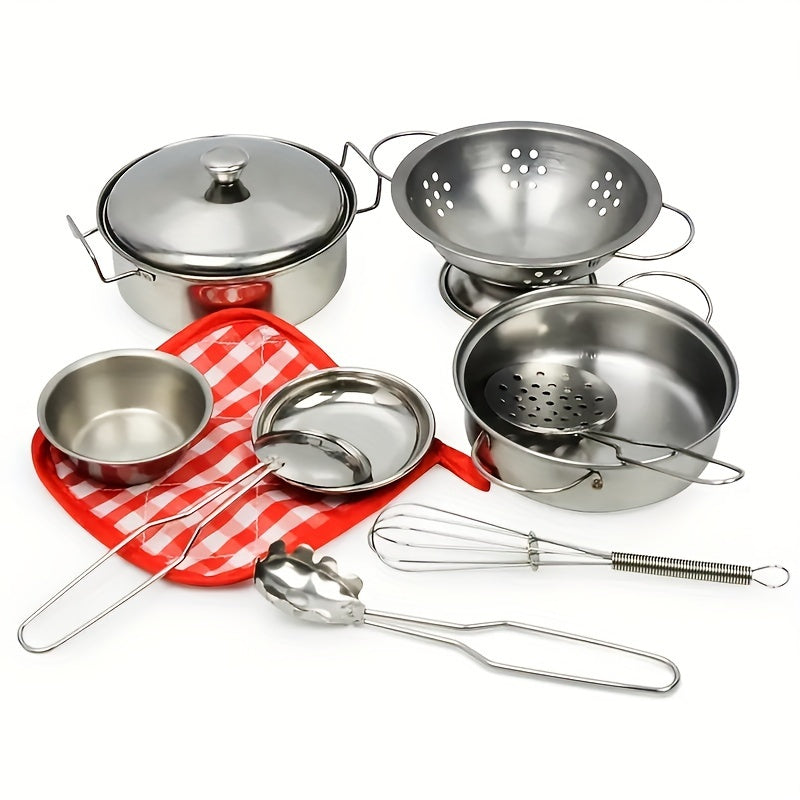 Mini Stainless Steel Kitchen Toys Cooking Utensil Set
