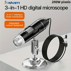 Digital Microscope Camera 1600X 3-in-1 USB for Laptop Insect Observation