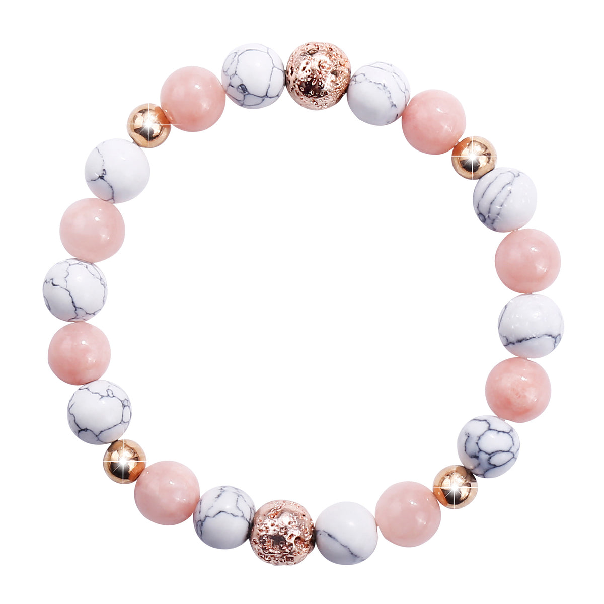 Rose Quartz Beaded Chakra Bracelet Gemstone Healing Crystal Jewelry