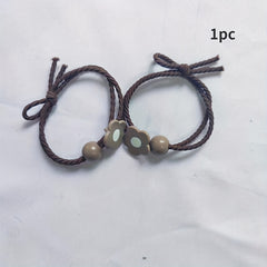 Bunny Pattern Hair Tie Elastic Rubber Band Ponytail Hair Rope