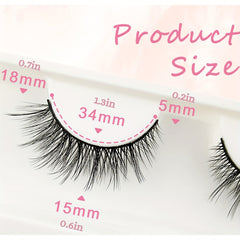 5 Pairs Cat Eye Lashes Fluffy False Eyelashes Natural Faux Mink