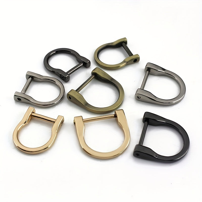 4 Metal D Ring Buckles for DIY Purse & Shoulder Bags