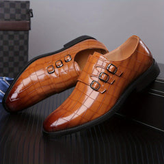 Men's Plaid Print Slip On Casual Dress Shoes