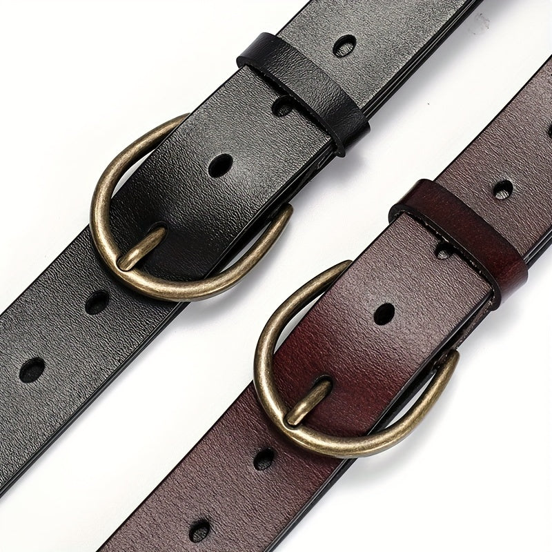 Men's Pin Buckle Jeans Leather Belt