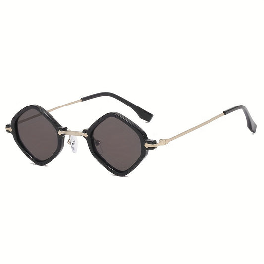 Retro Irregular Frame Men's Sunglasses with Case