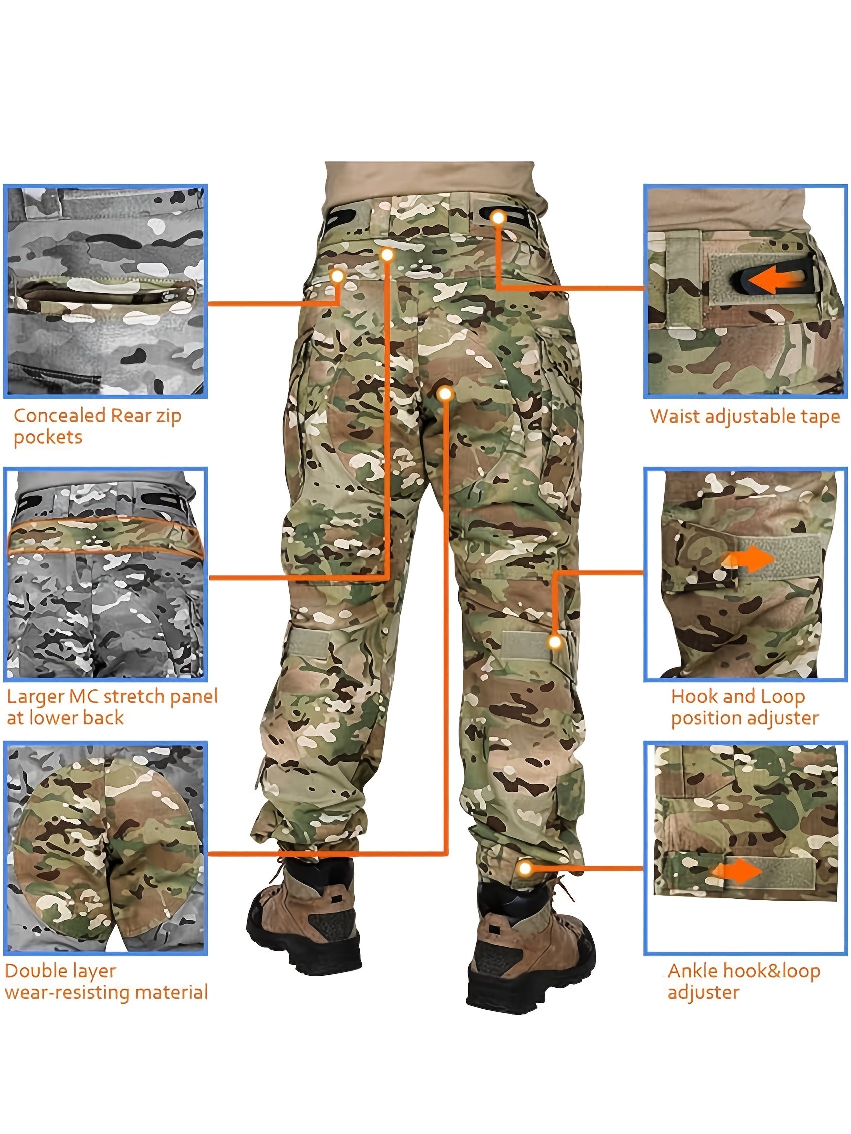 Men's Camo Pattern Tactical Outdoor Pants