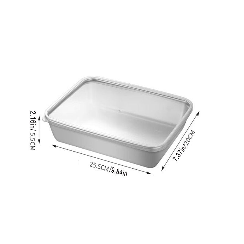 Stainless Steel Towel Tray With Cover Square Serving Tray