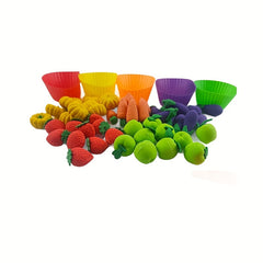 Colorful Fruit & Vegetable Rubber ABS Educational Toys