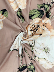 Women's Plus Floral Print High Rise Cropped Trouser