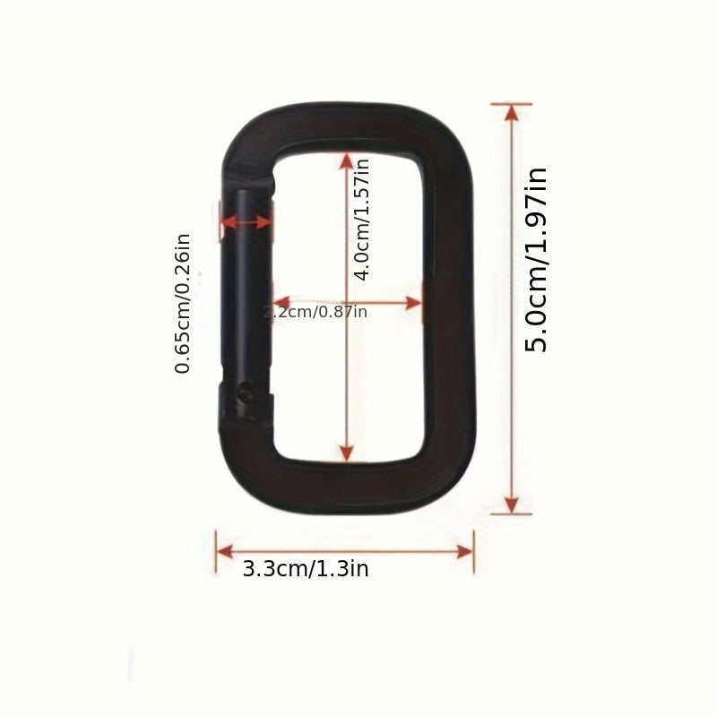 10pcs Aluminum Square Buckle Bag Backpack Outdoor Camping Hiking Travel