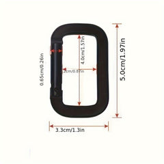10pcs Aluminum Square Buckle Bag Backpack Outdoor Camping Hiking Travel