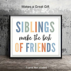 Siblings Sign Playroom Wall Decor Siblings Make The Friends Nursery Wall Art