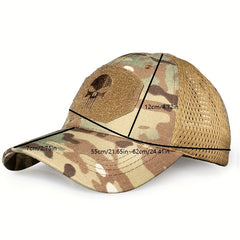 Tactical Duck Cap Military Fan Grid Baseball Cap Punisher Pattern
