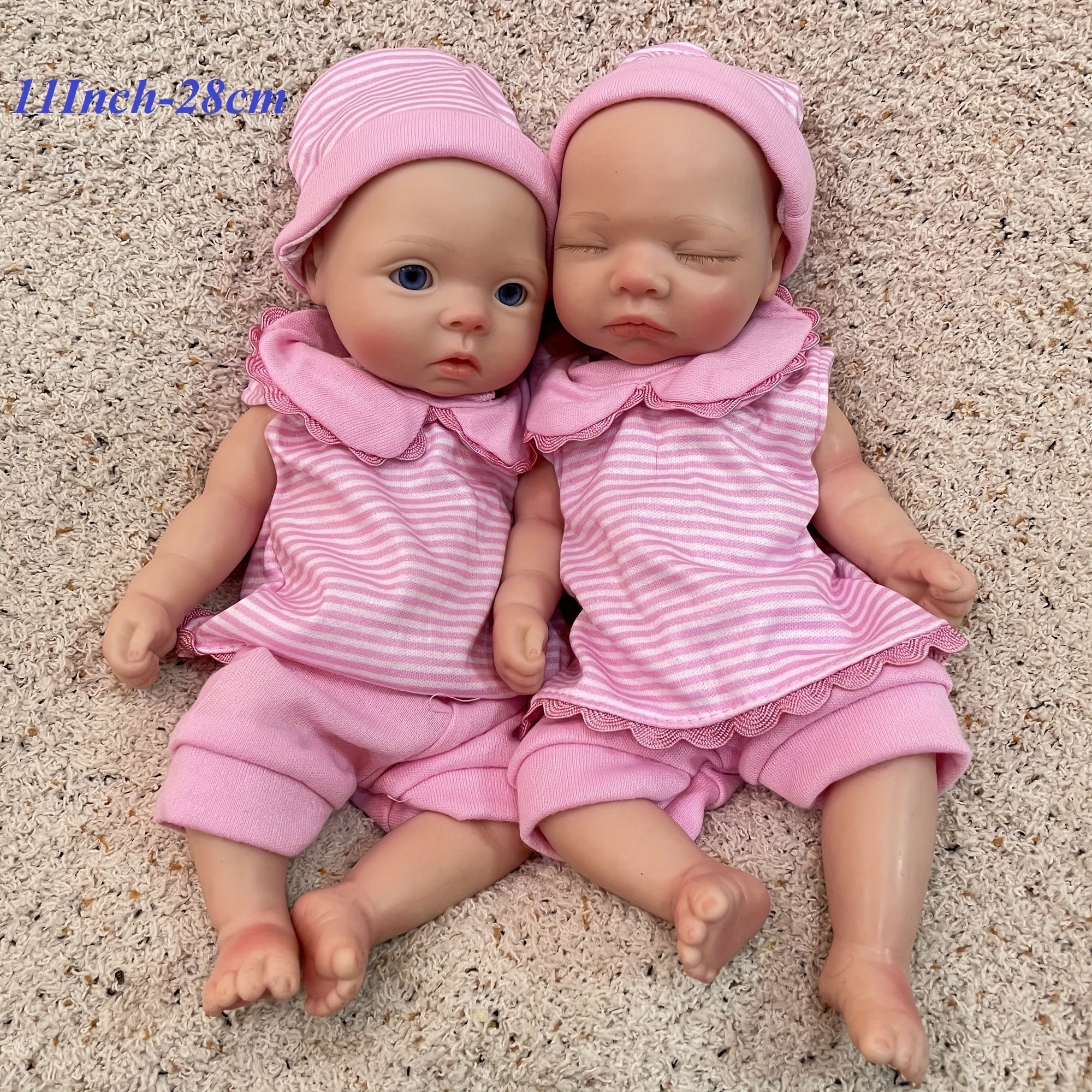 Soft Touch Bebe Reborn Sisters with Artistic Paint