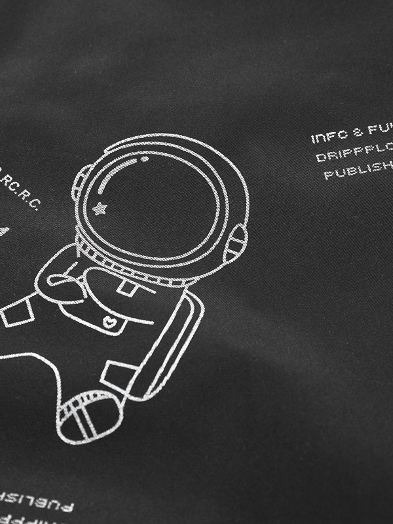 Men's Astronaut Print Windproof Casual Jacket