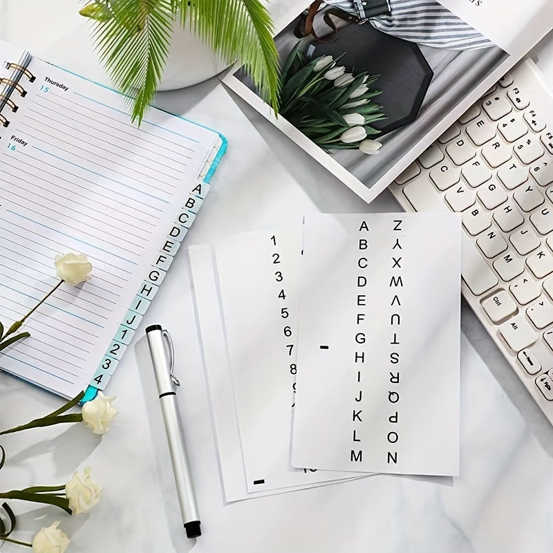 Waterproof Letter Index Label Stickers for Student Classification