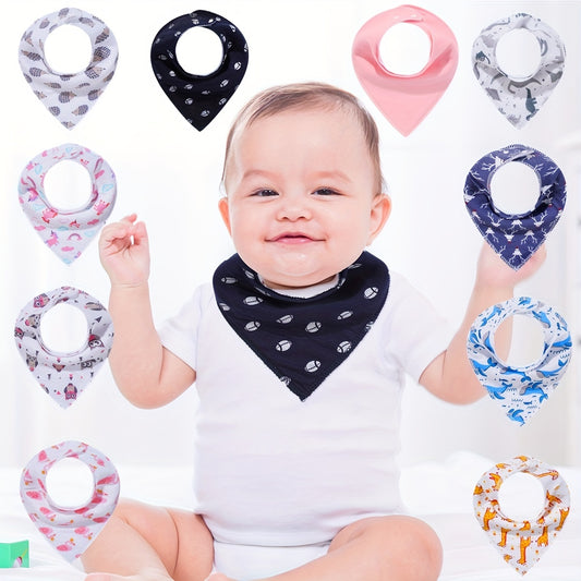 4pcs Baby Cotton Bandana Bibs for Drooling Teething