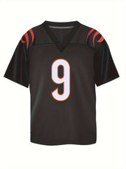 Boys Breathable V-neck Rugby Jersey American Football Shirt