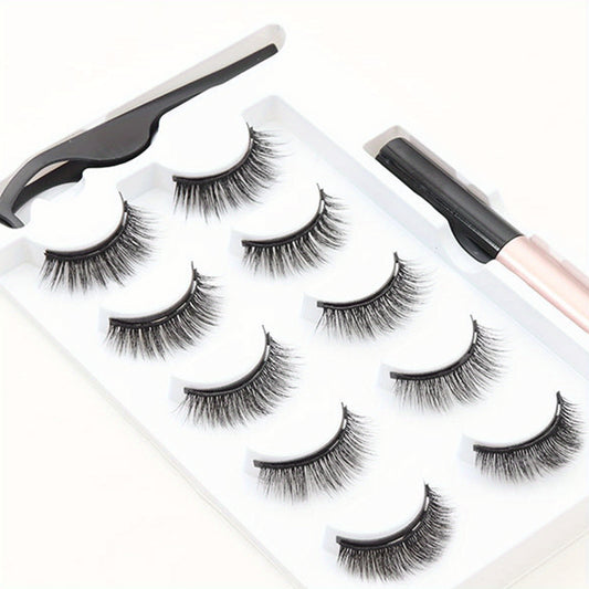 5 Pairs Magnetic Eyelashes Extension Kit Natural Look