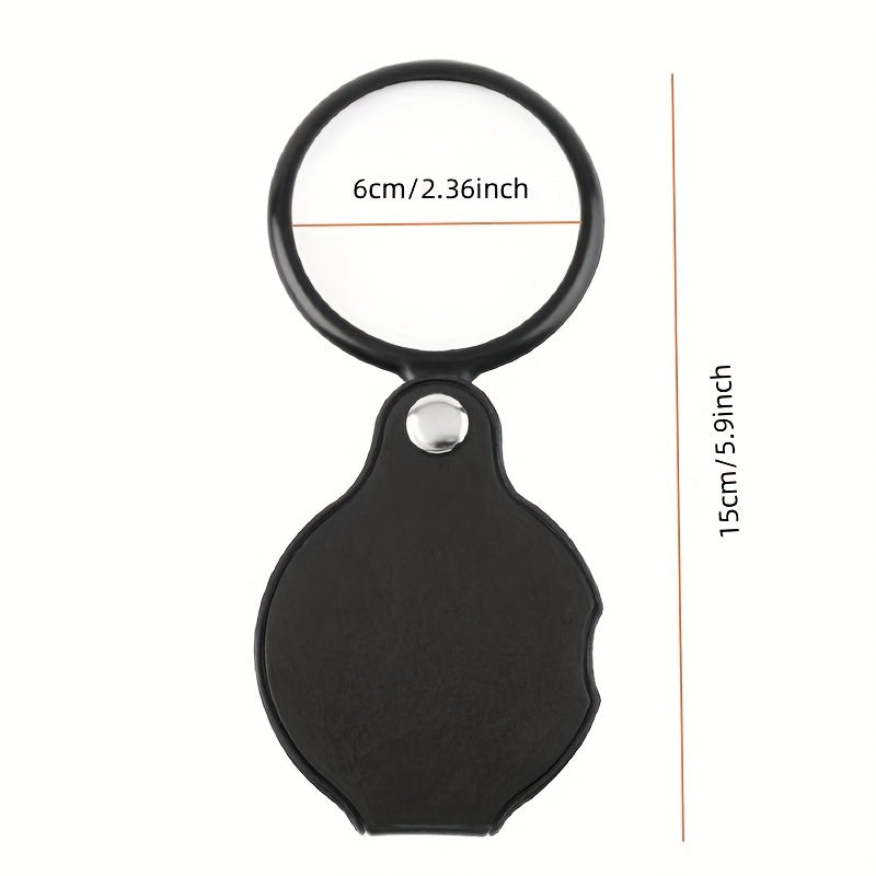 60mm Mini Handheld Magnifier Foldable Pocket Magnifier Reading Monocle