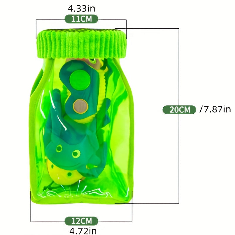 Colorful Insect Jar Plush Rattle Baby Animal Toy
