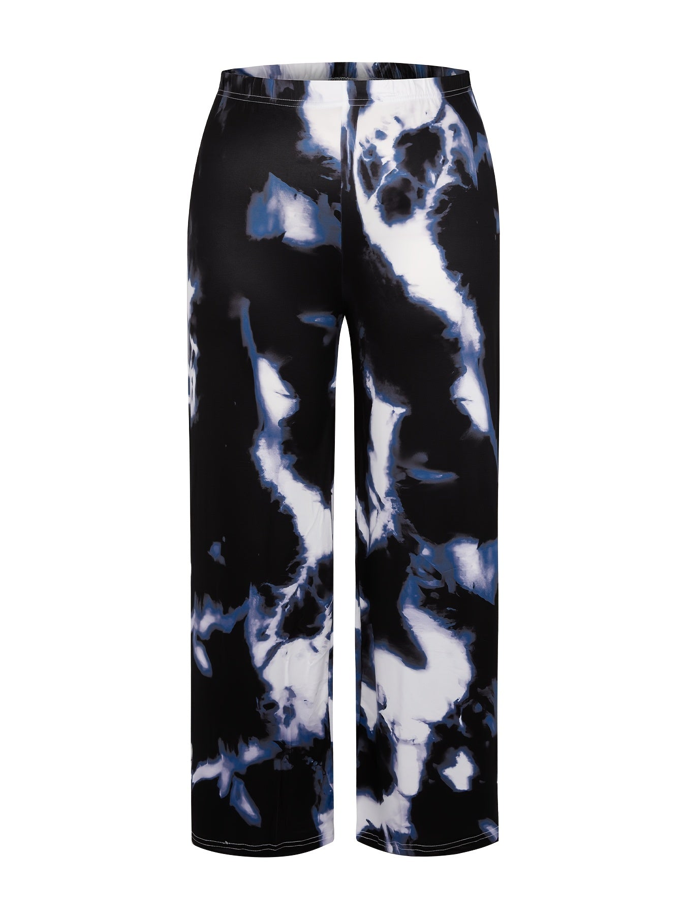 Women's Plus Tie Dye High Rise Flare Leg Trousers