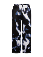 Women's Plus Tie Dye High Rise Flare Leg Trousers