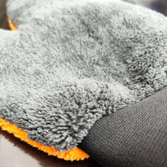 Coral Velvet Bear Paw Car Wash Gloves Water Absorption Microfiber