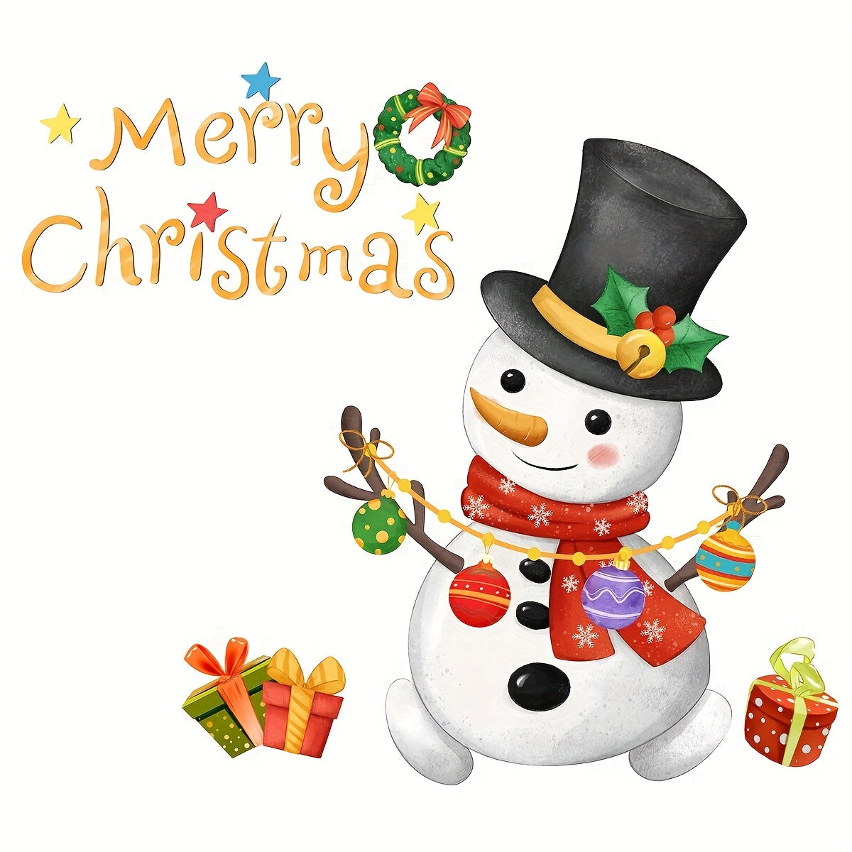Christmas Tree Toilet Lid Decal Self Adhesive Wall Sticker Bathroom Decor