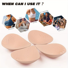 2 Pairs Soft Bra Insert Pads Women's Lingerie Accessories