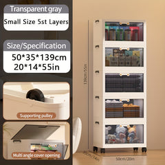 Large Plastic Storage Box With Wheels Stackable Lid Bedroom Living Room Kitchen