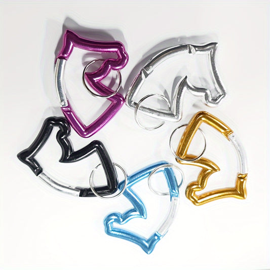 Outdoor Aluminum Carabiner Buckle Luggage Horse Head Key Chain