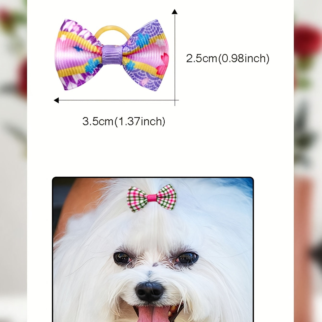 30pcs Mixed Elastic Bow Dog Hair Accessories