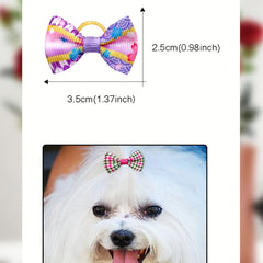 30pcs Mixed Elastic Bow Dog Hair Accessories