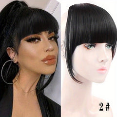 Synthetic Bangs Hair Clip In Extensions Natural Fringe Bangs Clip In Front