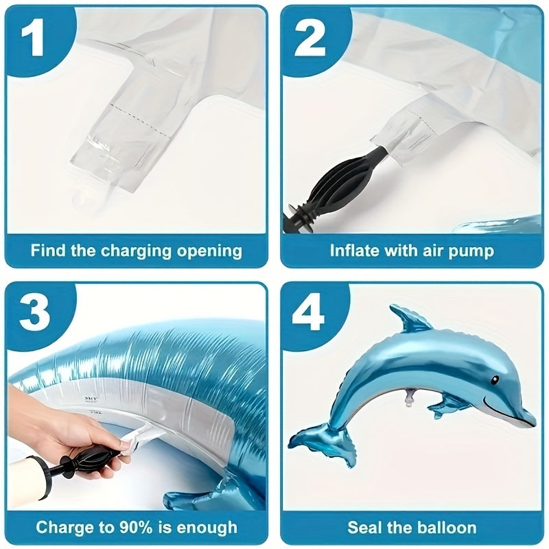 2pcs Dolphin Balloons Birthday Party Decorations