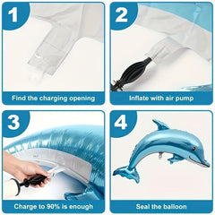 2pcs Dolphin Balloons Birthday Party Decorations