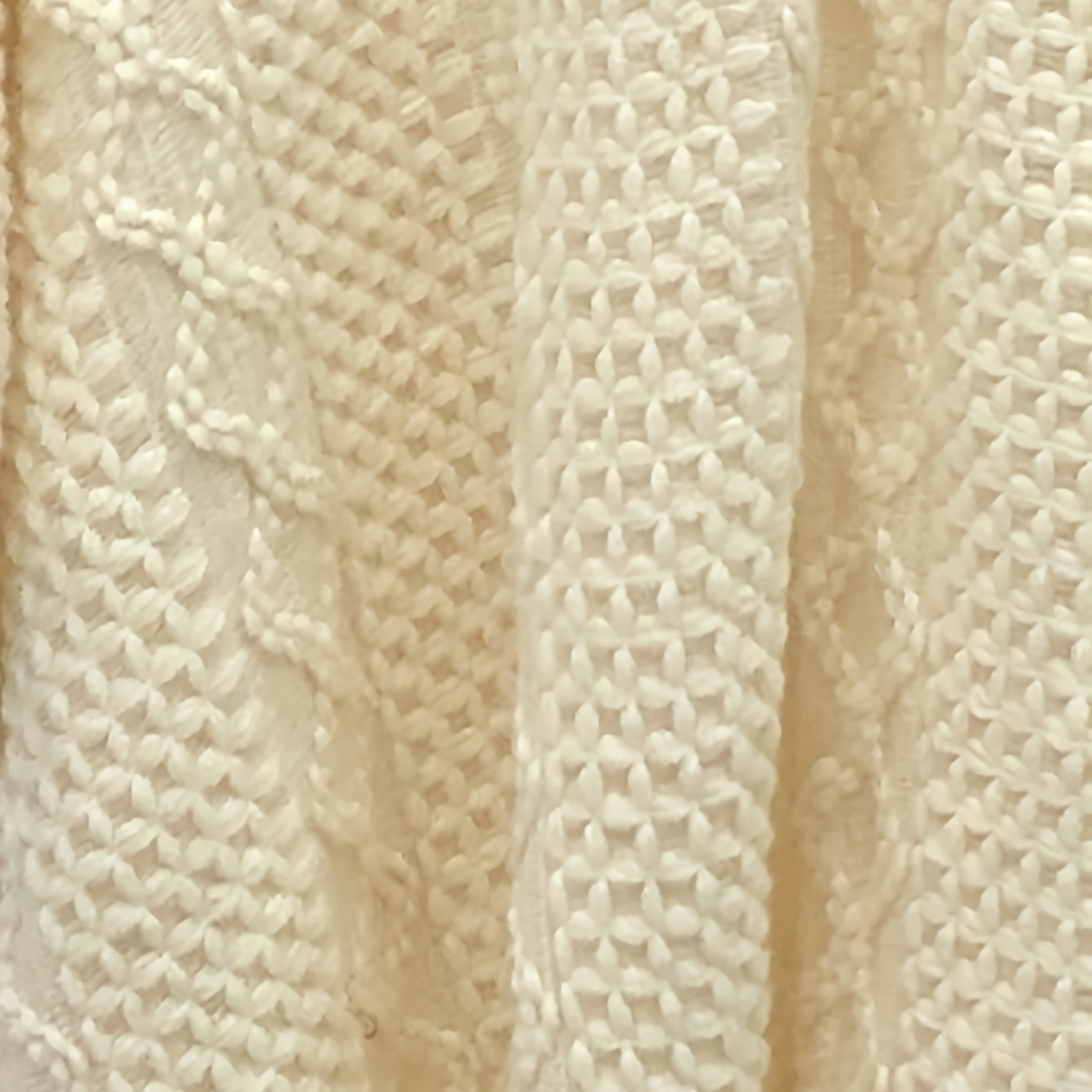 Beige Knitted Shawl Tassel Wraps Classic Warm Cape Plaid Cardigan