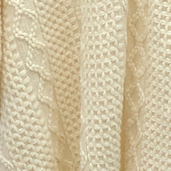 Beige Knitted Shawl Tassel Wraps Classic Warm Cape Plaid Cardigan
