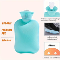 Hot Water Bottle w/ Soft Cover Hand Warmer Winter Gift