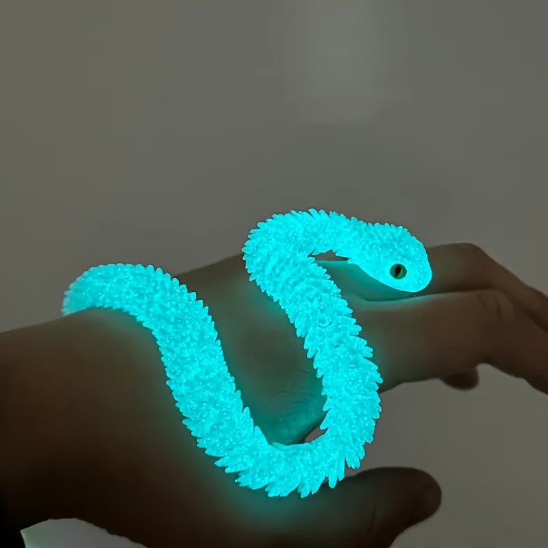 3D Printed Glowing Snake Statue Halloween Christmas Decoration