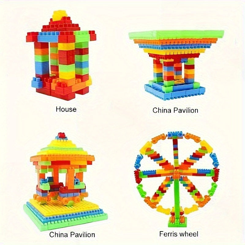 100pcs Building Block Set Assembly Toy Durable Plastic Relax Toys
