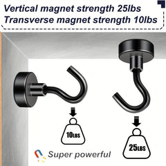 6pcs Magnetic Hook 11 34 KG Strong Neodymium Magnet Hook For Hanging