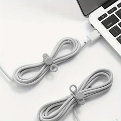 4pcs Reusable Silicone Cable Ties - Cord Organizer for Wires