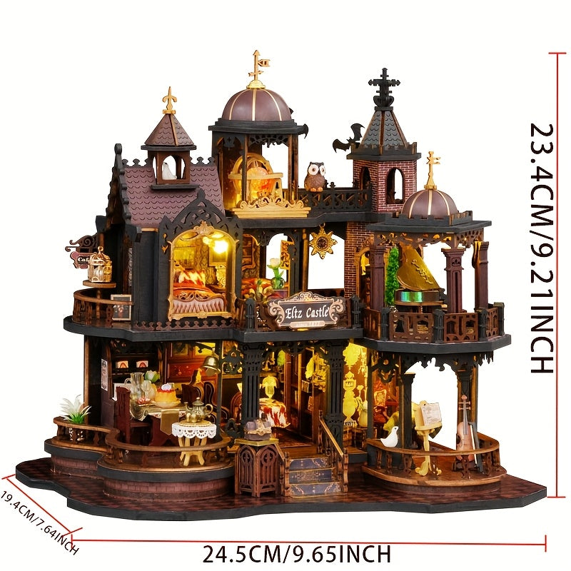 Mini Fantasy Edinburgh Castle 3D Puzzle Model House DIY Set
