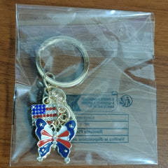 Patriotic Keychain with Diamond Decoration