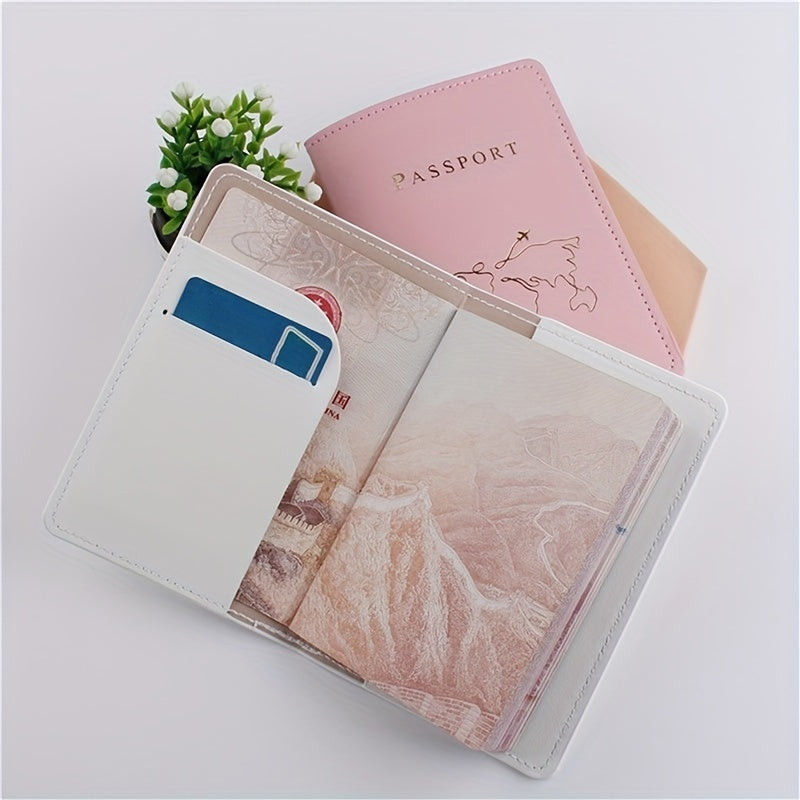 Map Pattern Passport Holder & Luggage Tag Set