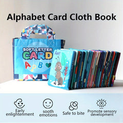 26 Letters Cloth Book Set with Carrying Bag for Early Education